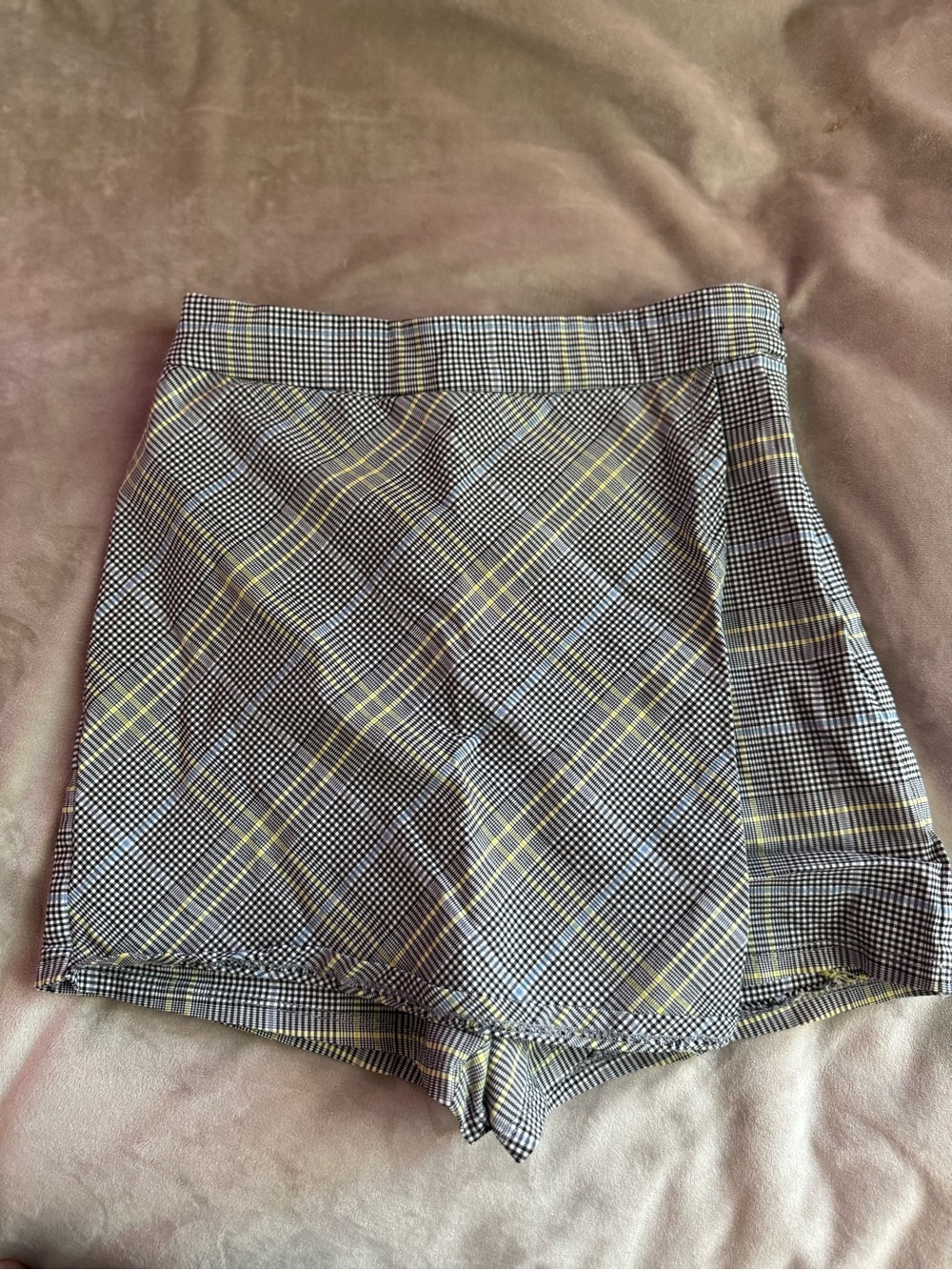 Plaid flannel skort